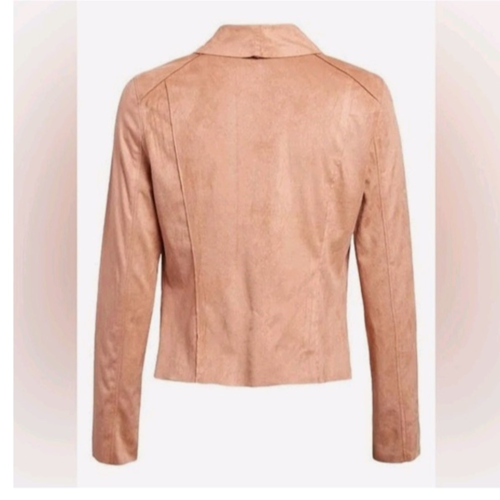 BLANKNYC Drape Front Suede moto Jacket blazer coat - Picture 5 of 16